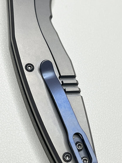 Titanium alloy folding knife, bearing assisted